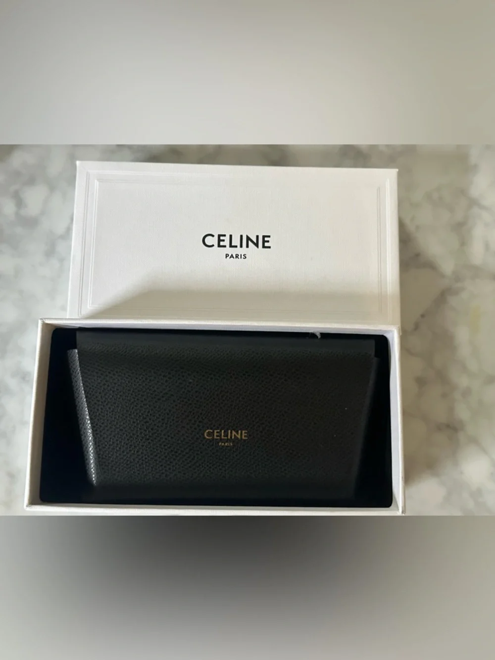 CELINE CL400921 60mm Oversized Square Unisex Sunglasses NWT Dark Havana 52F